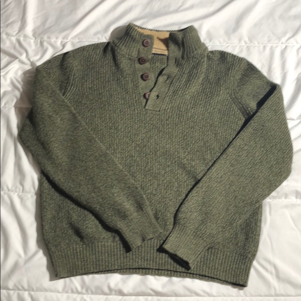 GH Bass 4 Button Mock Neck Sweater  M
